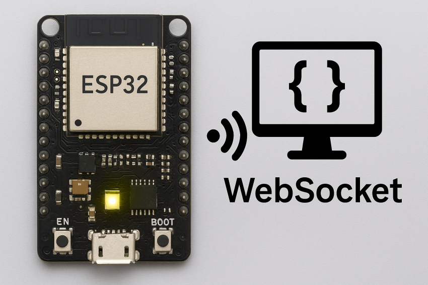 کنترل LED چشمک‌زن با ESP32 از طریق WebSocket و پنل وب
